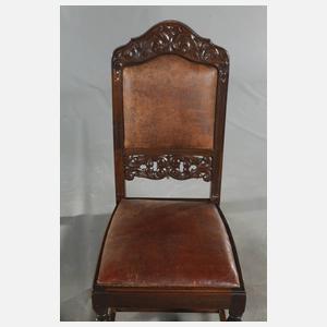 Kulissentisch und sechs Stühle