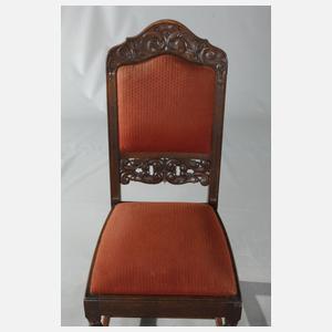 Kulissentisch und sechs Stühle