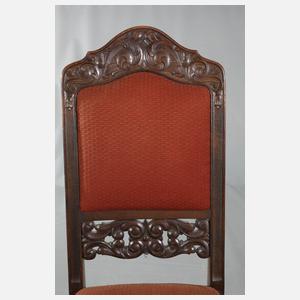 Kulissentisch und sechs Stühle