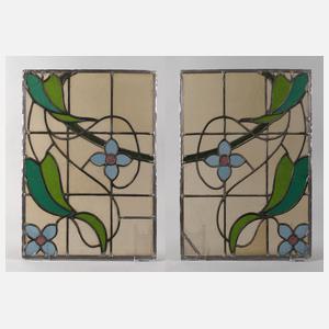 Paar Bleiglasscheiben