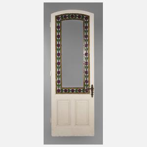 Tür mit Bleiverglasung