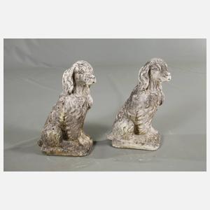 Steinguss zwei Hunde