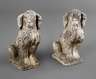 Steinguss zwei Hunde