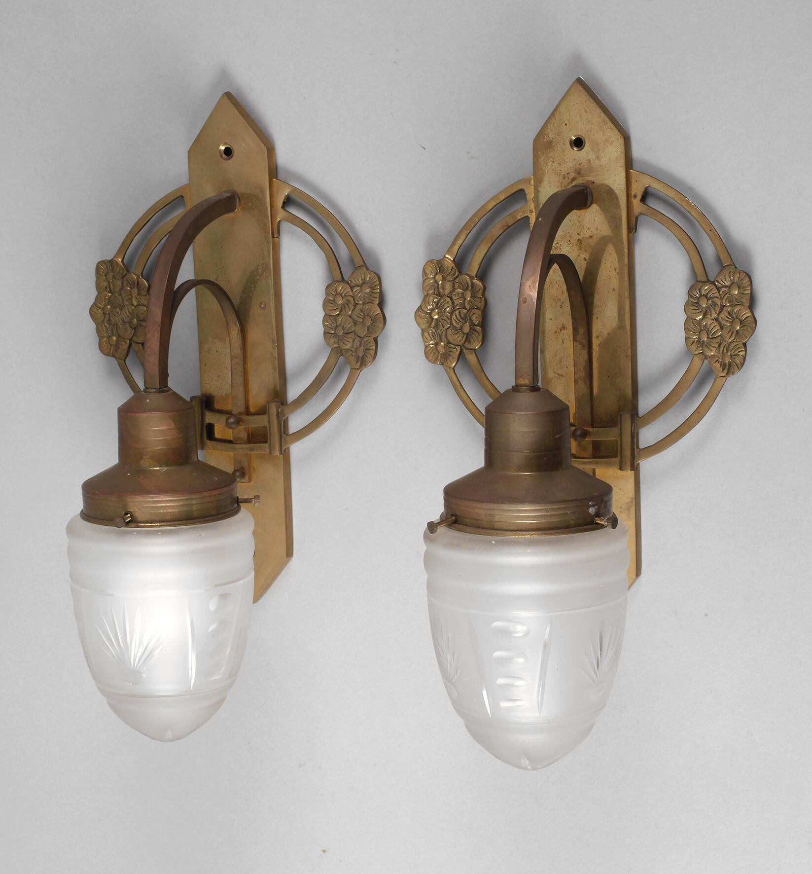 Paar Wandlampen Jugendstil
