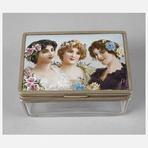 Emaillierte Schmuckdose