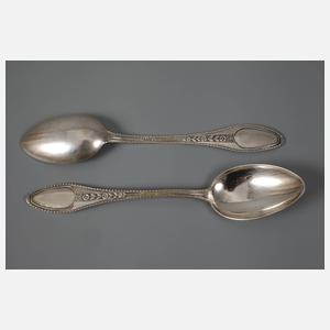 Ernst Riegel sechs Kaffeelöffel "Myrthenbesteck"