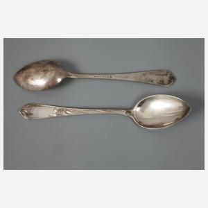 Sechs Jugendstil-Kaffeelöffel