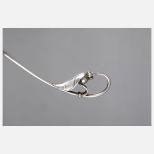Georg Jensen Wurstgabel Silber