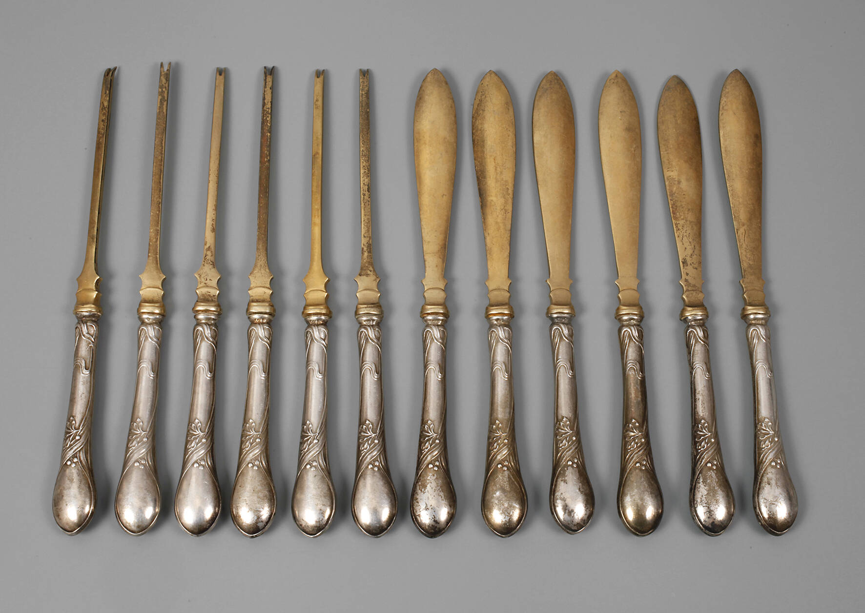 Silber Hummerbesteck für sechs Personen