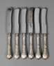 Sechs Abendbrotmesser Silber