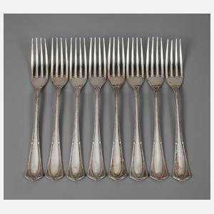 Silber acht Abendbrotgabeln