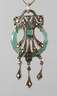 Jugendstil-Anhänger mit Markasiten und Smaragd