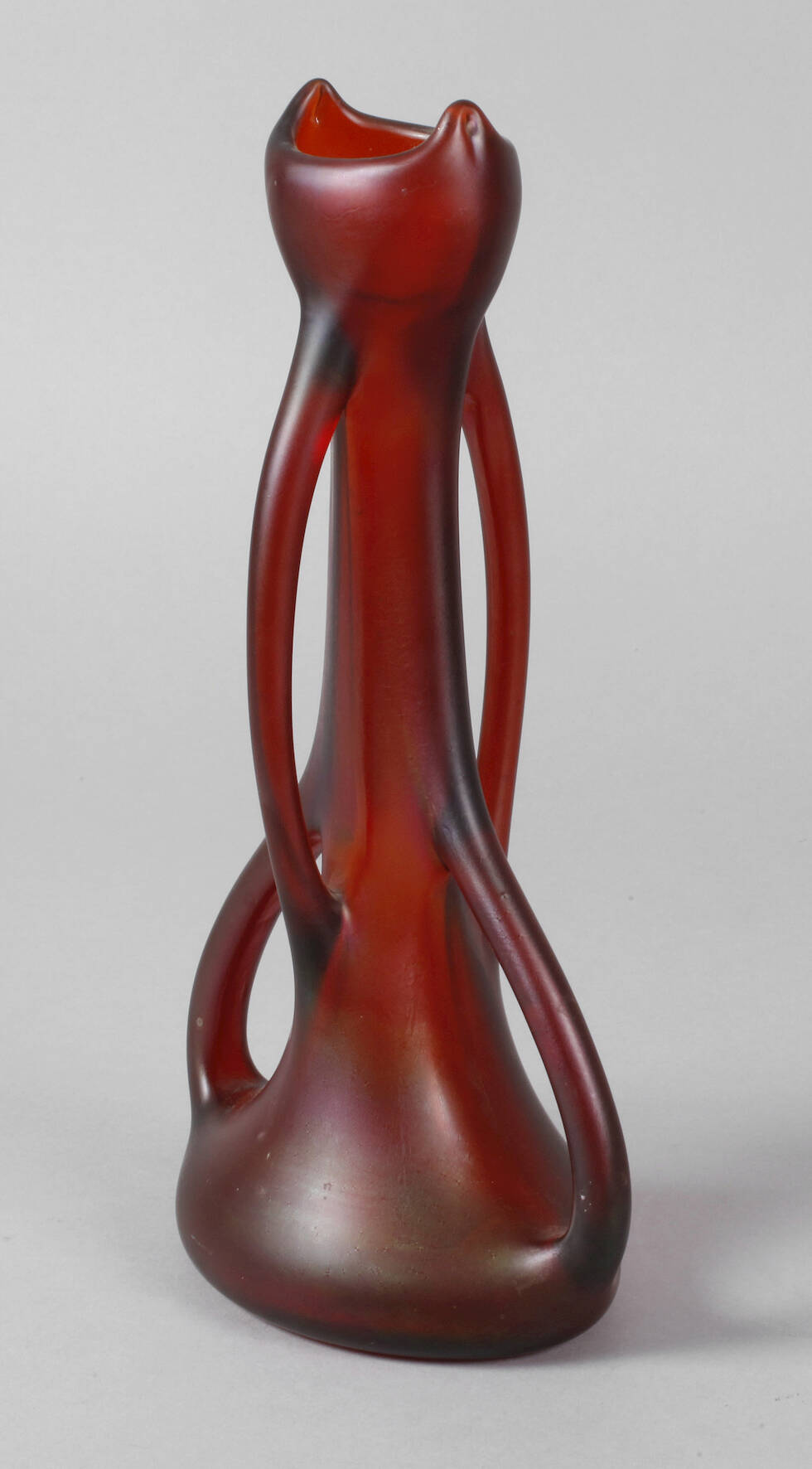 Rubinglasvase Jugendstil