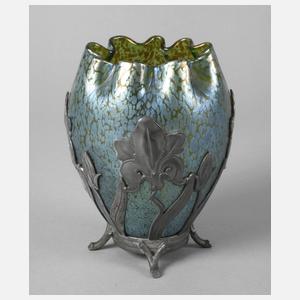 Loetz Wwe. Vase mit Montierung