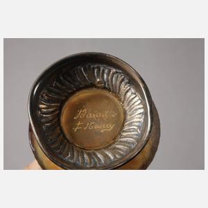 Daum Nancy Paar kleine Ätzglasvasen