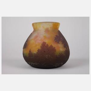 Daum Nancy Vase Landschaftsdekor