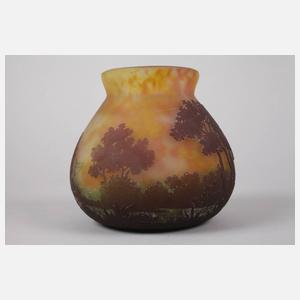 Daum Nancy Vase Landschaftsdekor