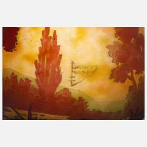 Daum Nancy Vase Landschaftsdekor