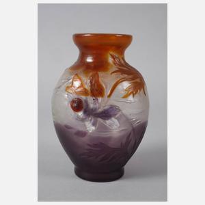 Émile Gallé seltene Marketerie Vase