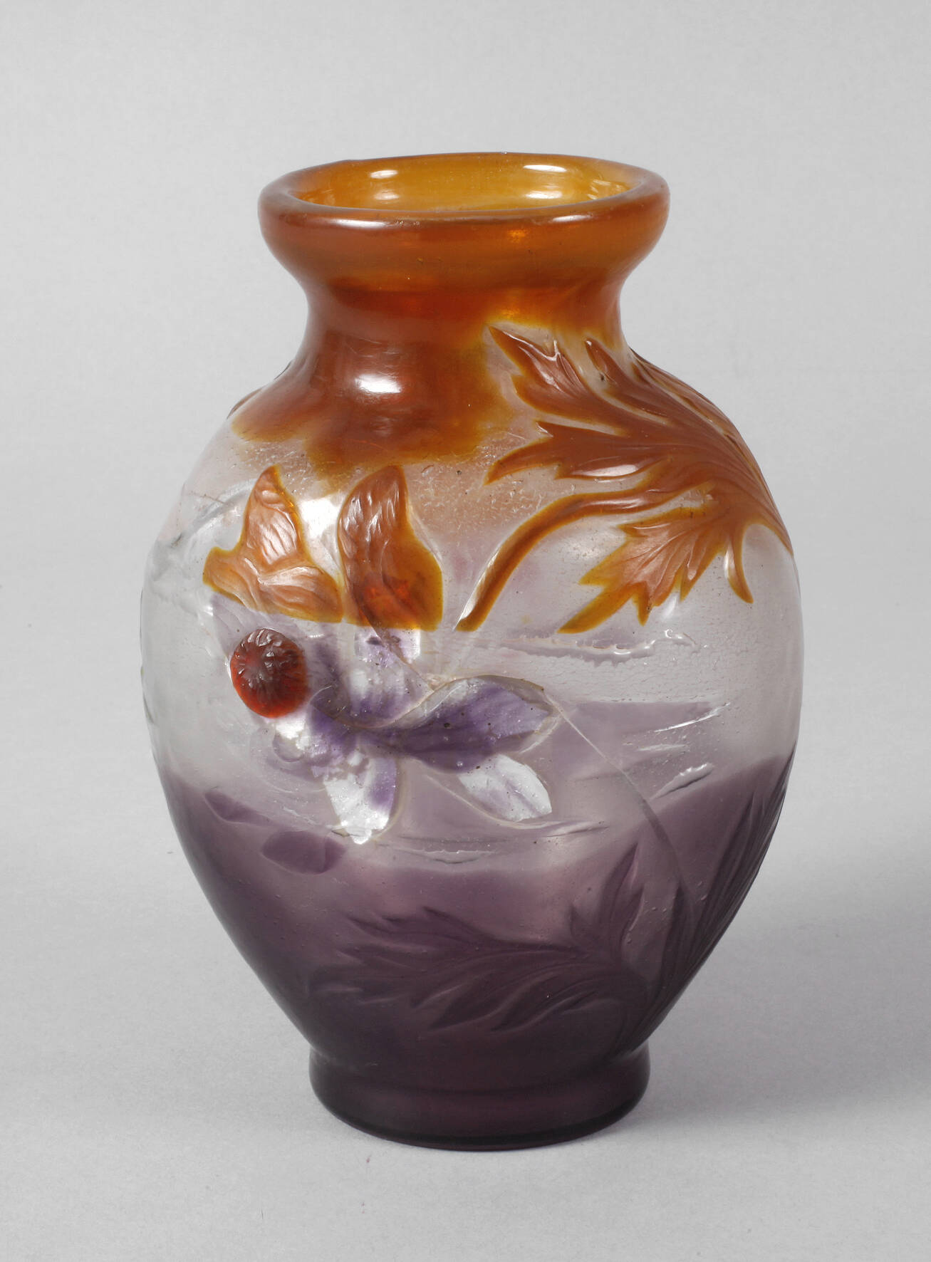 Émile Gallé seltene Marketerie Vase