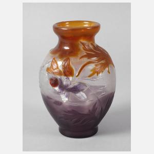 Émile Gallé seltene Marketerie Vase