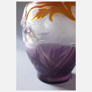Émile Gallé seltene Marketerie Vase