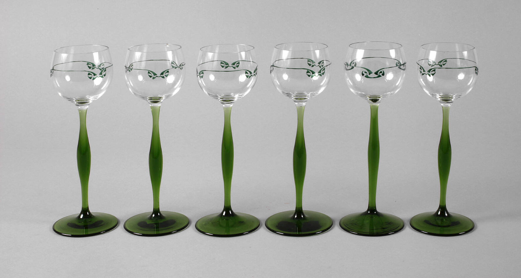 Sechs Weinrömer Jugendstil