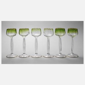 Moser Karlsbad sechs Weinrömer