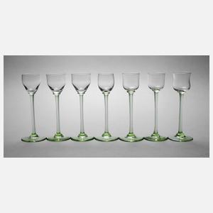 Sieben Likörgläser Johann Vincenz Cissarz