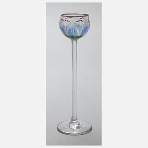 Likörglas mit Emailbemalung