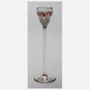 Likörglas mit Emailbemalung