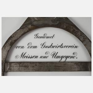 Meissen imposanter Wandteller mit Braunsdorf-Malerei