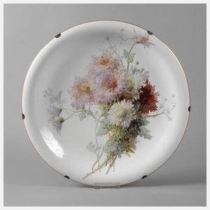 Meissen imposanter Wandteller mit Braunsdorf-Malerei