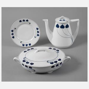 Rosenthal drei Teile "Stehende Herzen"