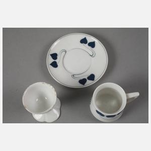 Rosenthal zwei Teile "Stehende Herzen"