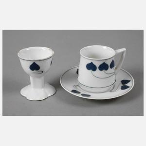 Rosenthal zwei Teile "Stehende Herzen"