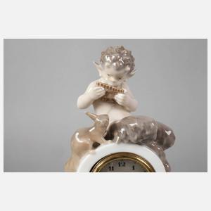 Royal Copenhagen Tischuhr mit Faun