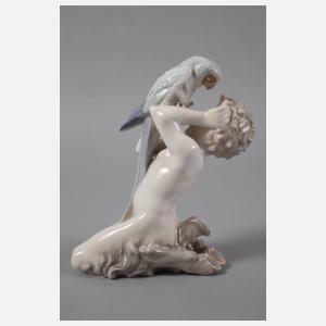 Royal Copenhagen "Faun mit Papagei"