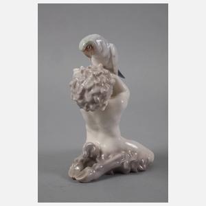Royal Copenhagen "Faun mit Papagei"
