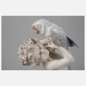 Royal Copenhagen "Faun mit Papagei"