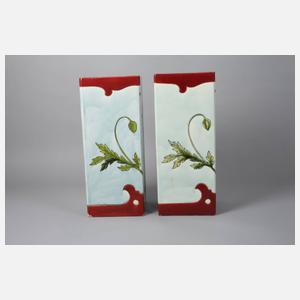 J. von Schwarz paar übergroße Jugendstilvasen