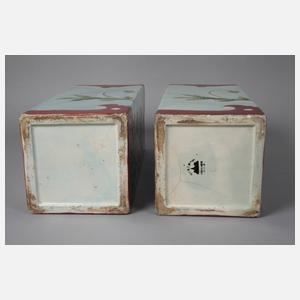 J. von Schwarz paar übergroße Jugendstilvasen