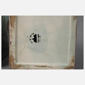 J. von Schwarz paar übergroße Jugendstilvasen