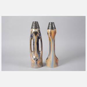 Frankreich paar Laufglasurvasen