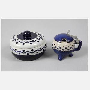 Richard Riemerschmid Deckeldose und Senftopf