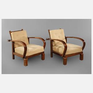 Paar Sessel Jindrich Halabala attr.