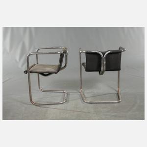 Zwei Stahlrohrsessel