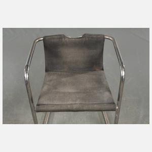 Zwei Stahlrohrsessel