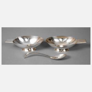 Christoffle zwei Saucieren und ein Löffel