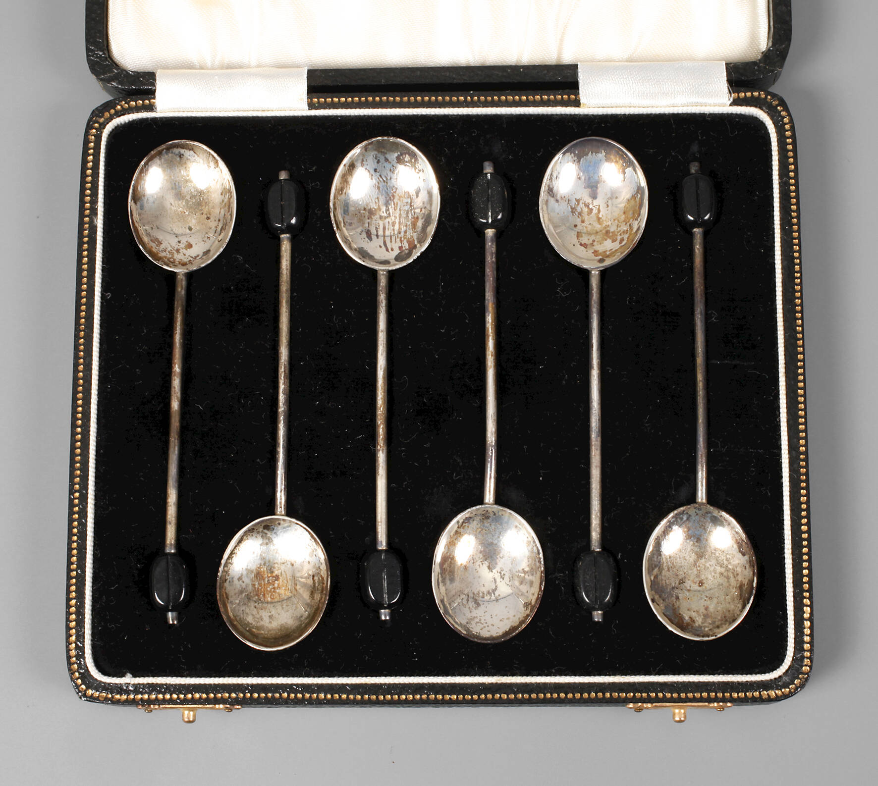 Sechs Mokkalöffel England Silber